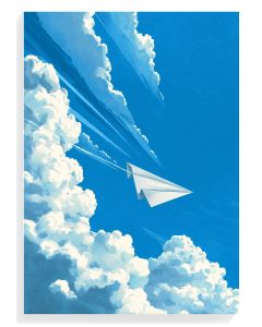 Paper Plane in Blue Sky
