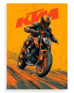 KTM Motorcycle Action Art