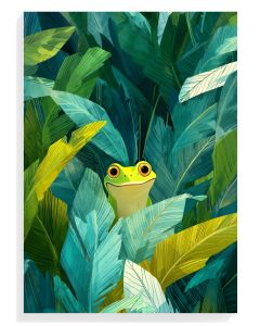 Whimsical Frog in Lush Greens