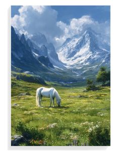 Majestic White Horse Landscape