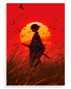 Samurai Silhouette at Sunset