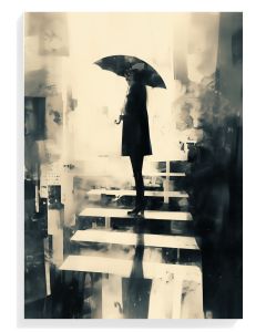 Mysterious Figure with Umbrella