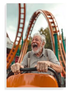Joyful Elderly Thrill Ride