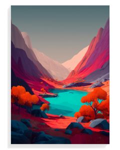 Vibrant Mountain Lake Landscape