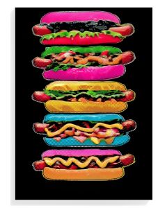 Colorful Hot Dog Stack