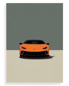 Orange Sports Car Minimalism
