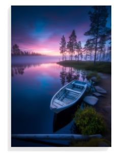 Serene Boat at Dusk