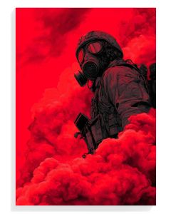 Red Smoke Soldier Art