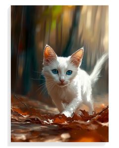 Whimsical White Cat