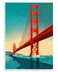 Golden Gate Bridge Retro Print