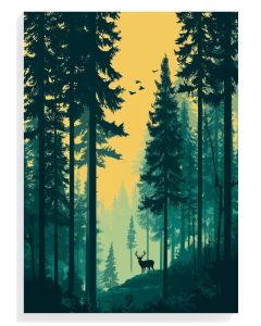 Majestic Deer in Forest