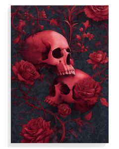 Crimson Skulls and Roses