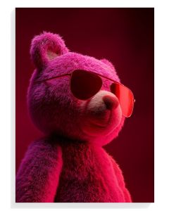 Cool Pink Bear Portrait