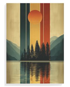 Retro Sunset Reflection