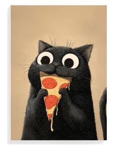 Playful Cat Pizza Art