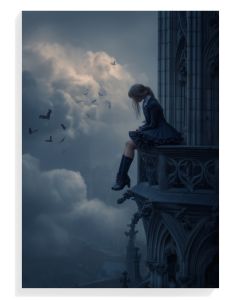 Melancholic Girl on Cathedral