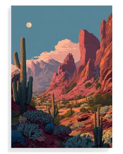 Desert Moonlight Landscape