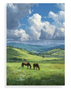 Serene Horses in Pastoral Landscape