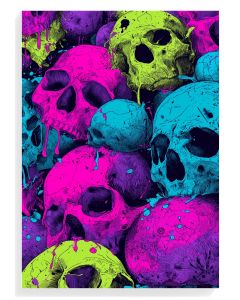 Vibrant Skull Collage