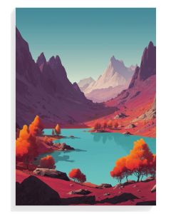 Vibrant Mountain Lake