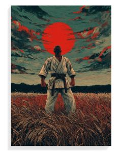Martial Artist Silhouette Sunset