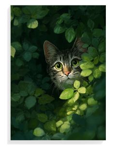 Curious Cat in Greenery