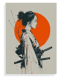 Samurai Woman Silhouette