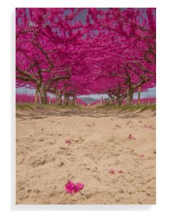 Blossoming Pink Orchard Path