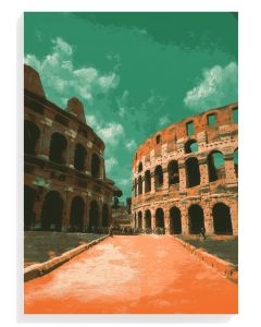 Colosseum Retro Print