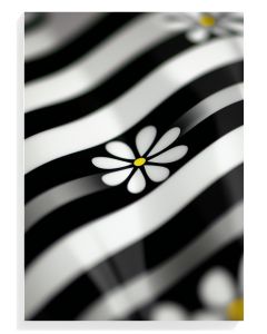 Daisy Stripes Monochrome
