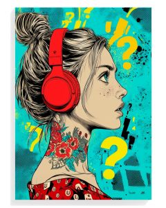 Urban Girl With Headphones