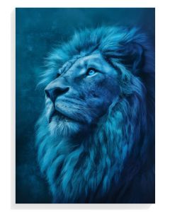 Majestic Blue Lion Portrait