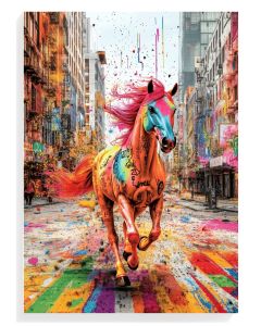 Vibrant Urban Horse Art