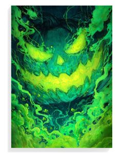 Eerie Green Skull Art