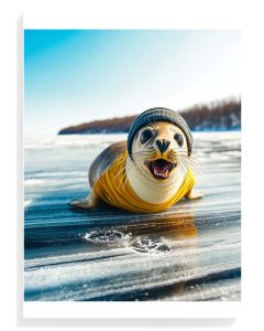 Playful Seal in Sweater
