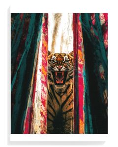 Roaring Tiger Abstract Art