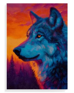 Vibrant Wolf Portrait