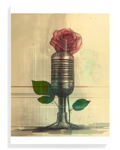 Vintage Microphone Rose