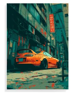 Urban Orange Sports Car