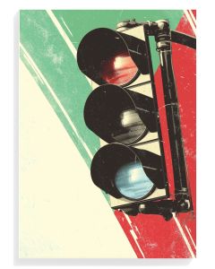 Traffic Light Retro Art