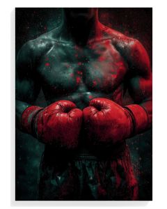 Boxer In Red Glow