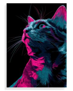 Neon Cat Portrait