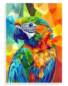 Vibrant Parrot Geometric Art