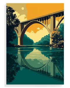 Vintage Bridge Reflection