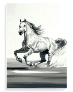 Majestic White Horse Sketch