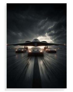 Futuristic Jet and Cars