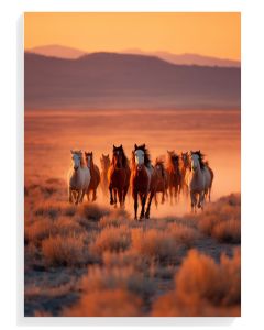 Wild Horses at Sunset