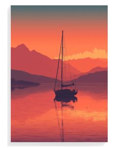Sailing Serenity at Dusk