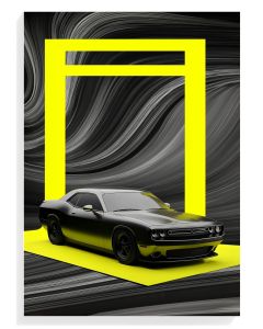 Black Muscle Car Abstract
