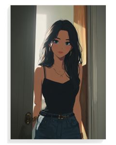 Elegant Anime Girl Portrait